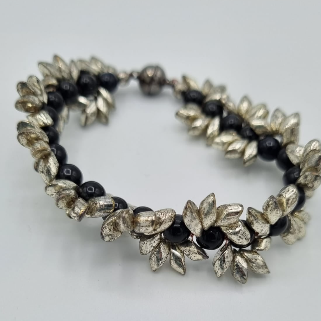 Armband Handmade - schwarz/silber