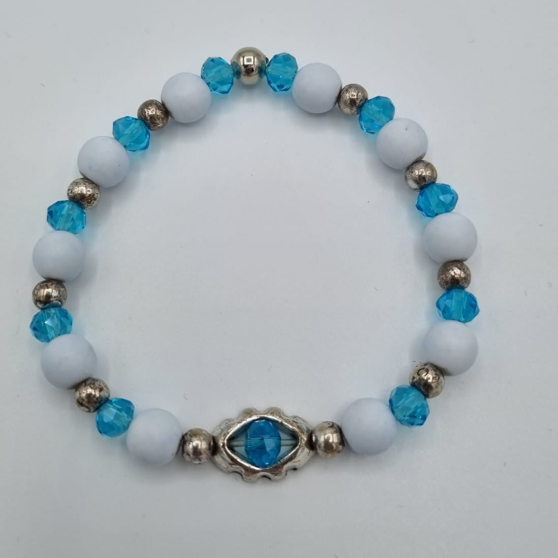 Armband Handmade - hellblau/silber