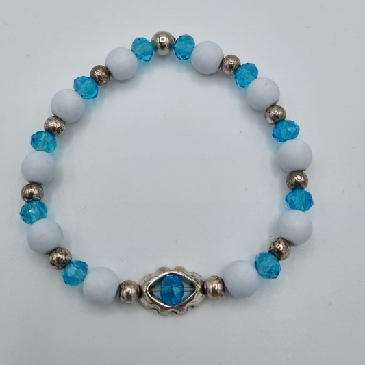 Armband Handmade - hellblau/silber