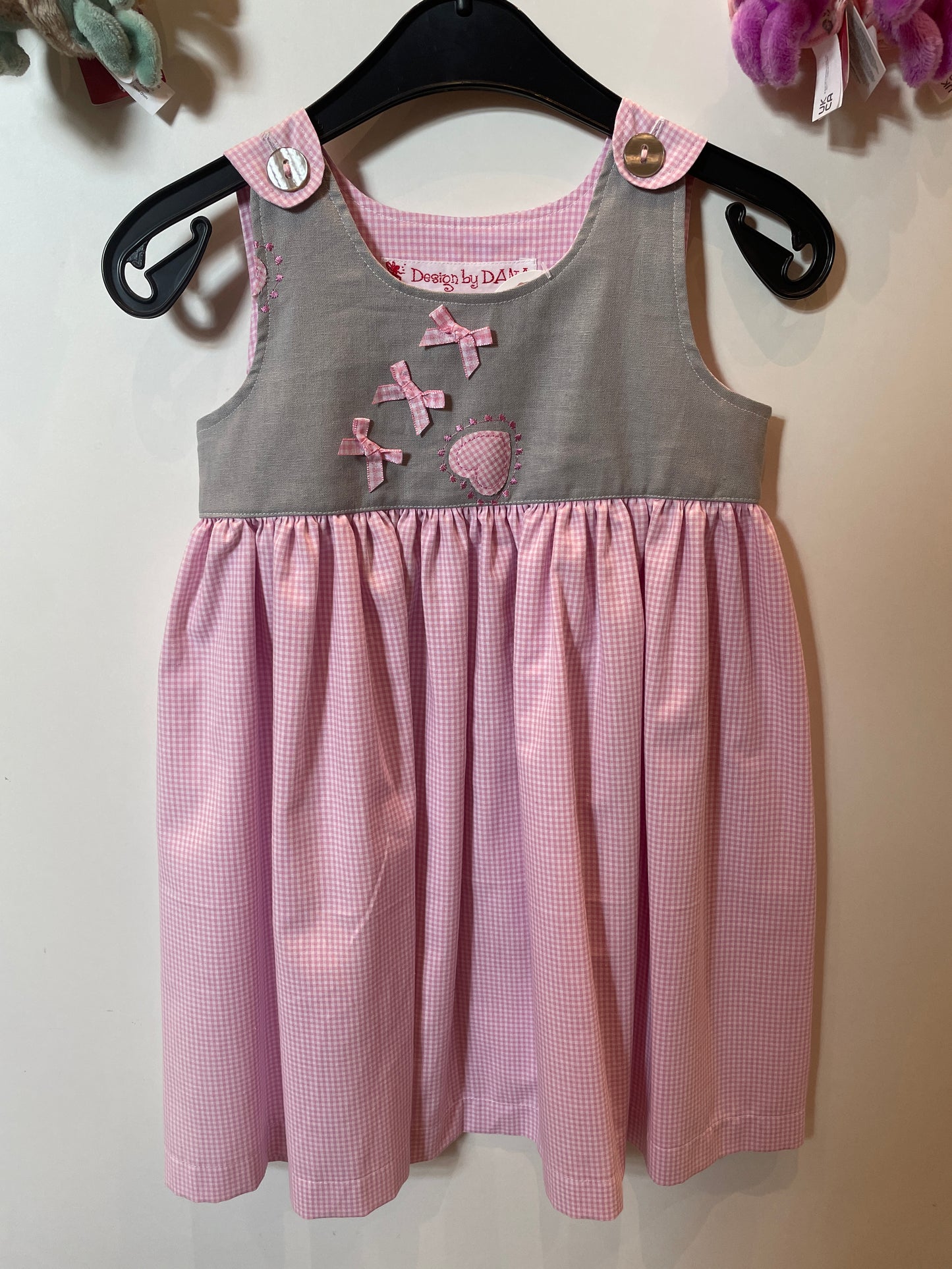 Kleid rosa/grau