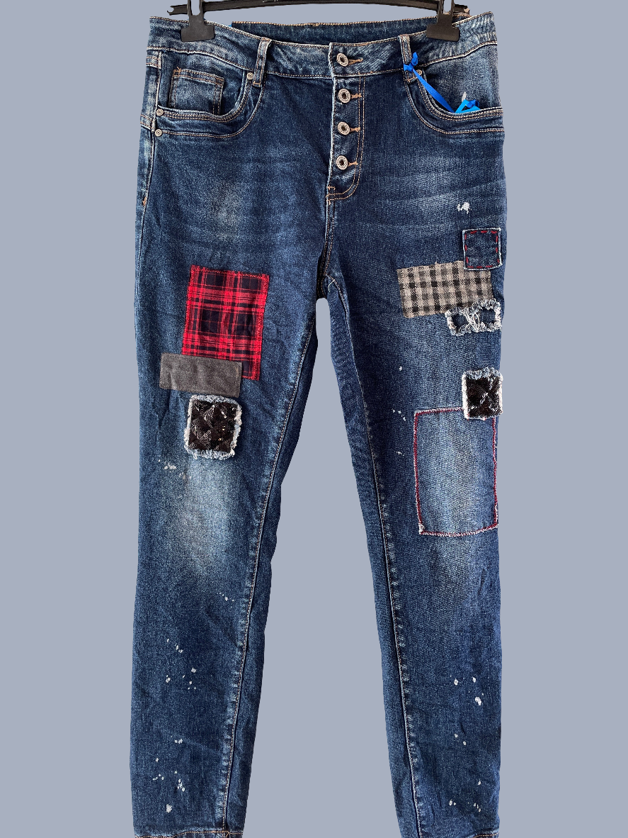 Jeans - Glitzer, Aufnäher