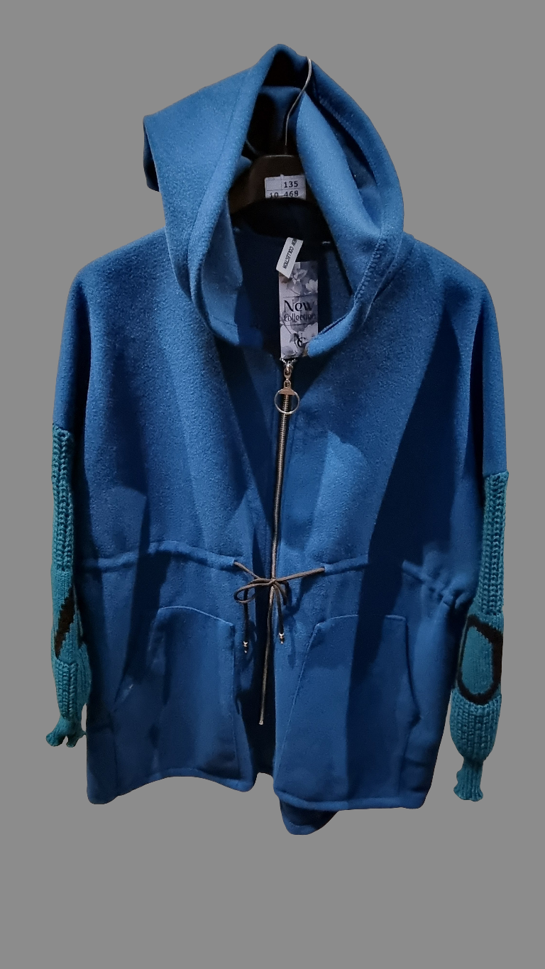 Sweatjacke mit Strickärmel