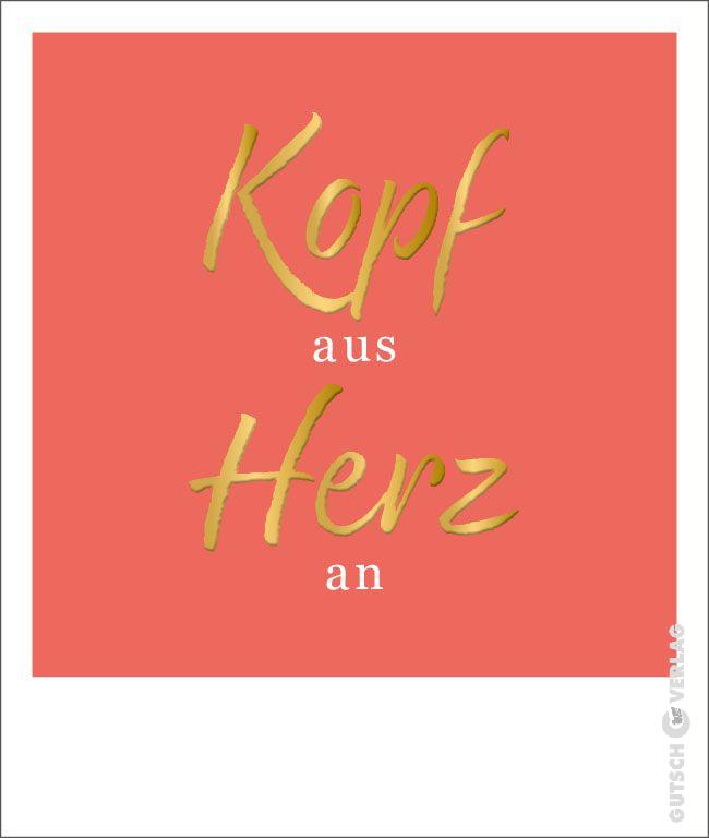 Postkarte - Kopf aus, Herz an