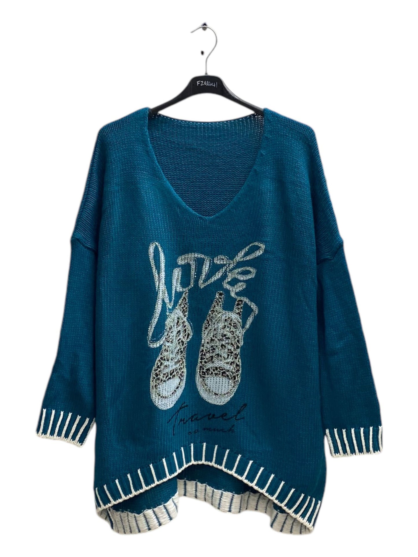 Pulli mit Glitzer Sneakers